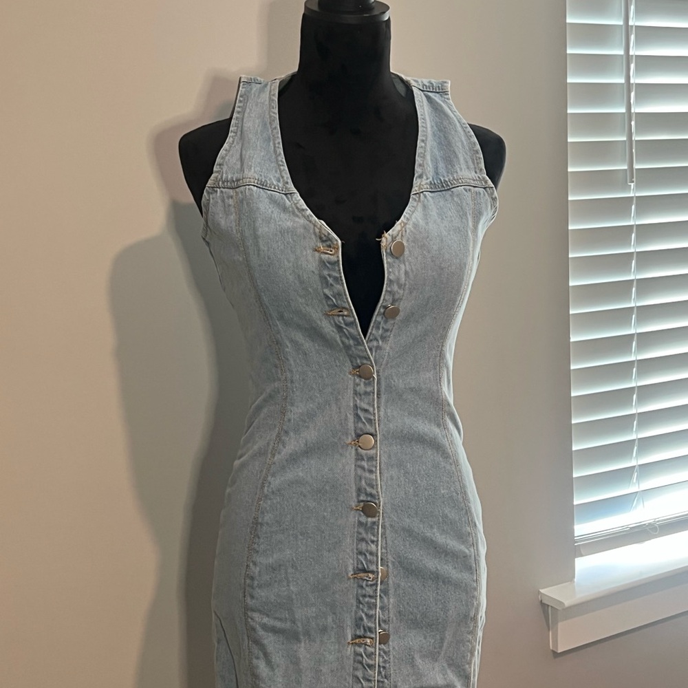 Blue Blush Light Denim Mini Dress